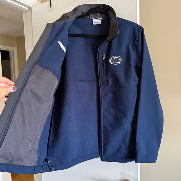 Columbia Collegiate Ascender Softshell Jacket Medium PSU Penn State NWOT Blue - Picture 2 of 12